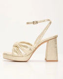 Fairydust Metallic Twist Front Heels