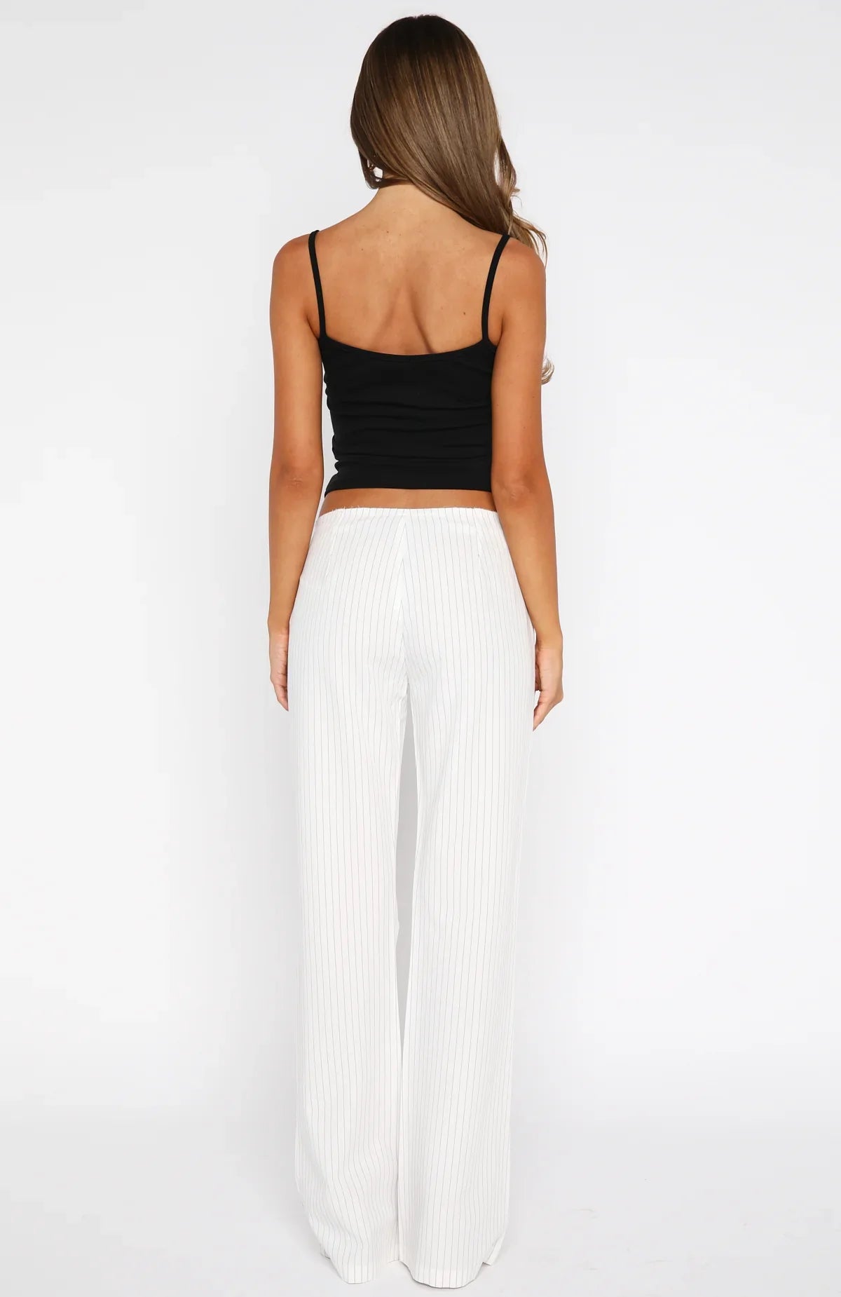 Getting You Close Pants White Pinstripe
