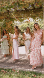 Halle One Shoulder Maxi Dress Pink