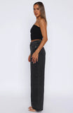 Bring The Style High Rise Wide Leg Jeans Black Acid