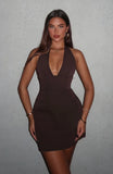Feelings For You Mini Dress Chocolate