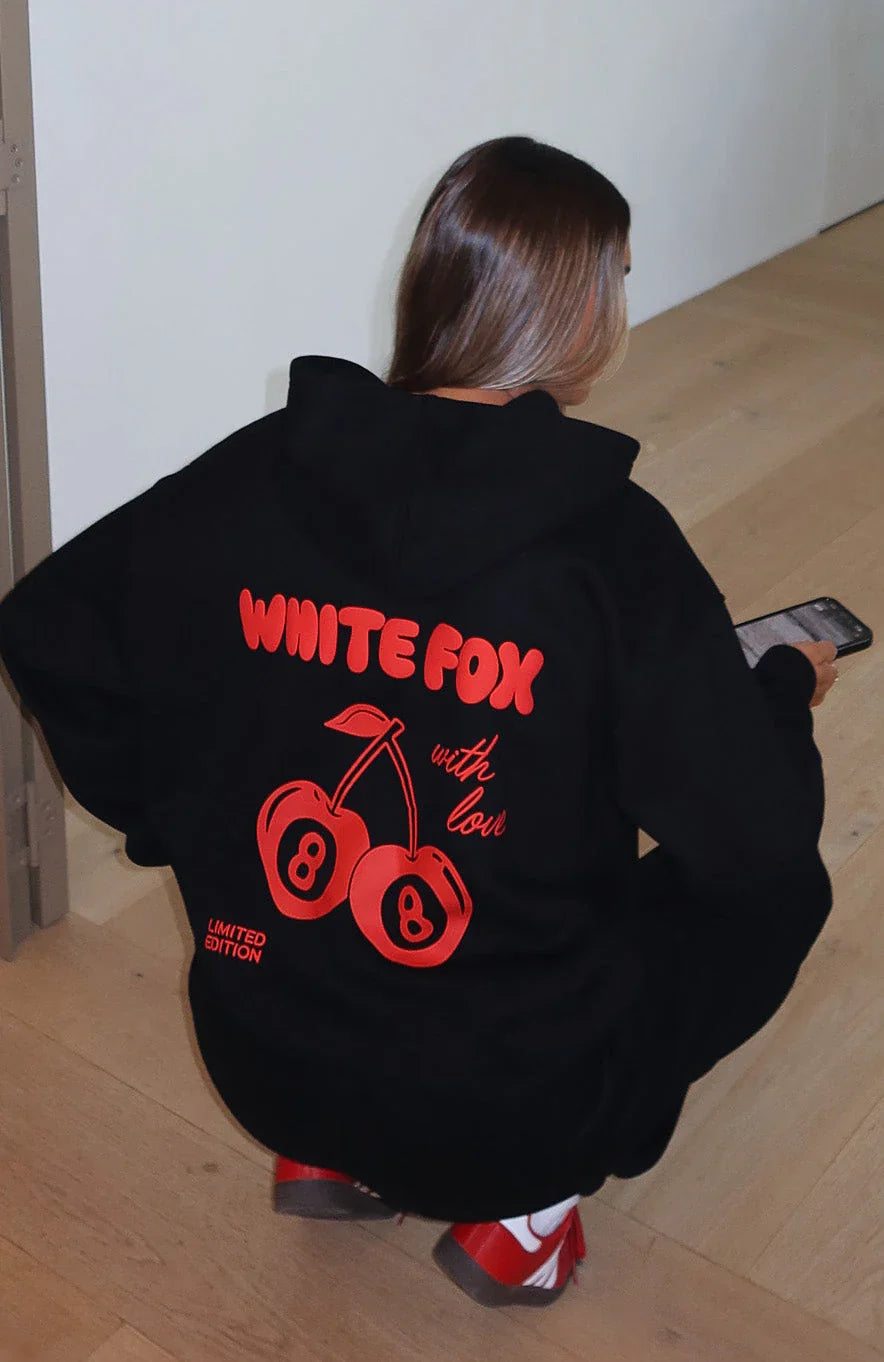 With Love In The Moment Oversized Hoodie Black