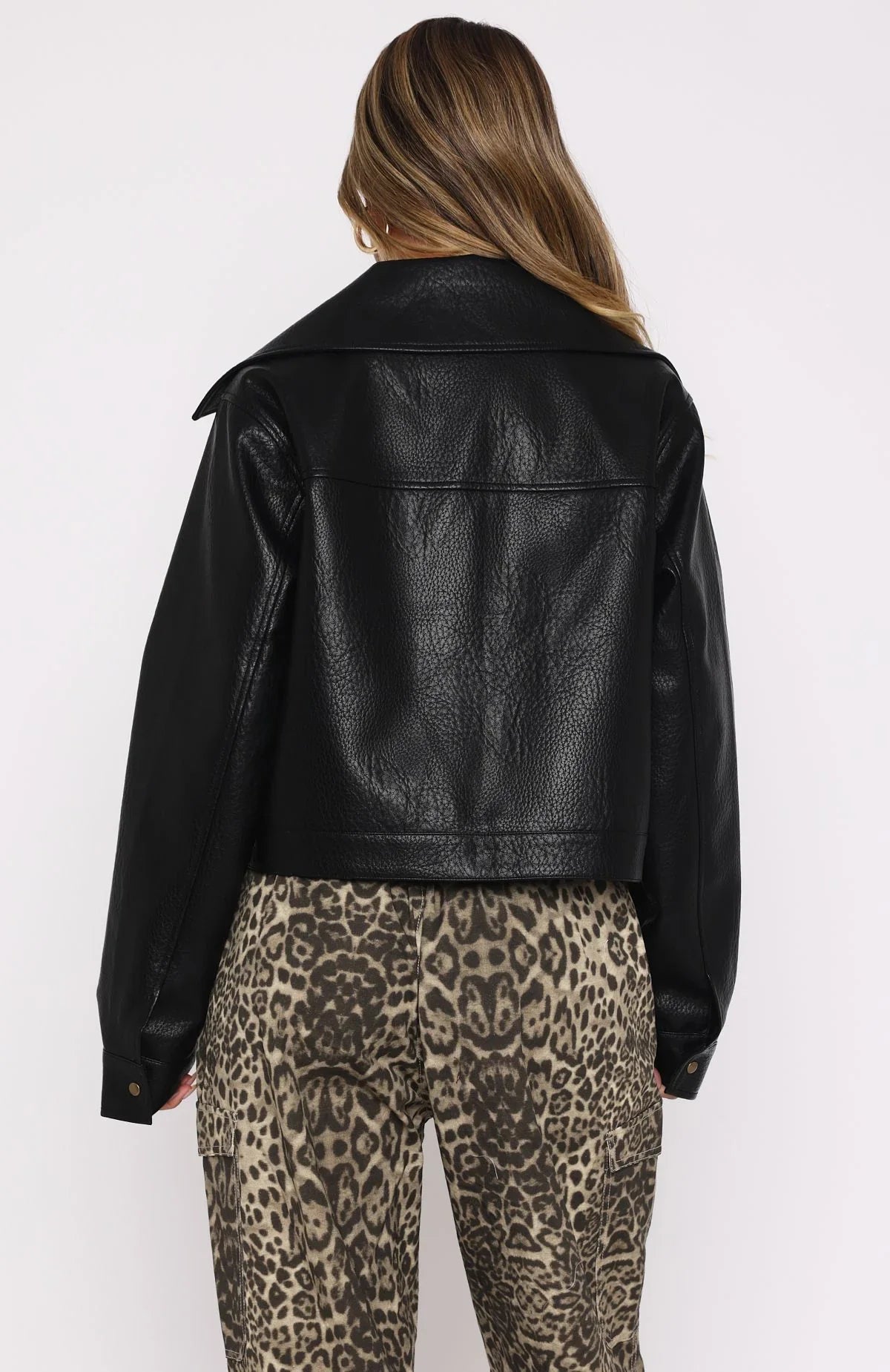 Nobody Told Me PU Jacket Black