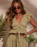 Fern Ruffle Peplum Top