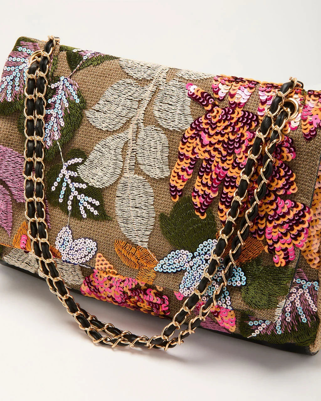 Elenia Embroidered Shoulder Bag