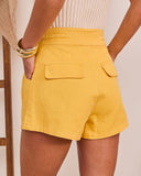 Sunflare Tropics Pleated Twill Drawstring Shorts