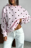Offstage Printed Oversized Hoodie Posy Polka Dot