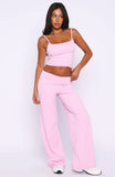 Core Strengths Wide Leg Pants Baby Pink