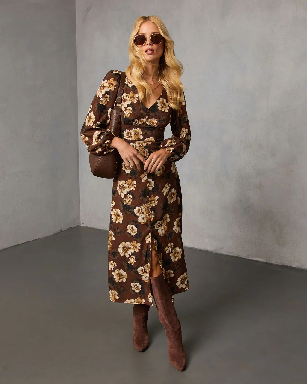 Sierana Printed Midi Dress