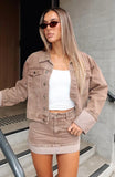 Charlotte Denim Jacket Tan Wash