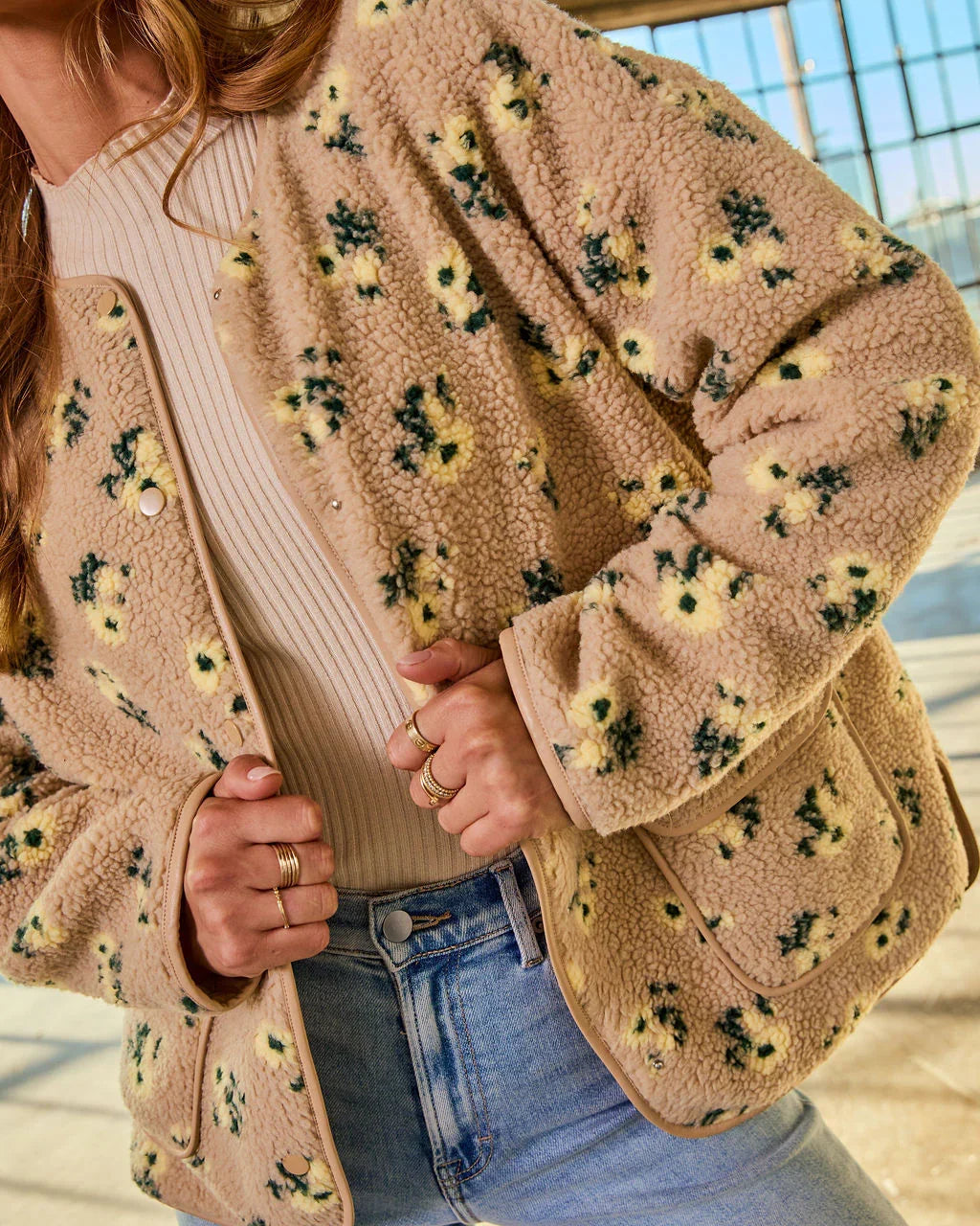 Belenda Print Fleece Jacket