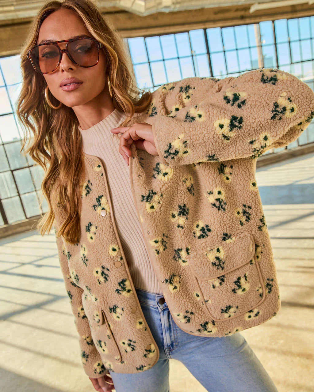 Belenda Print Fleece Jacket