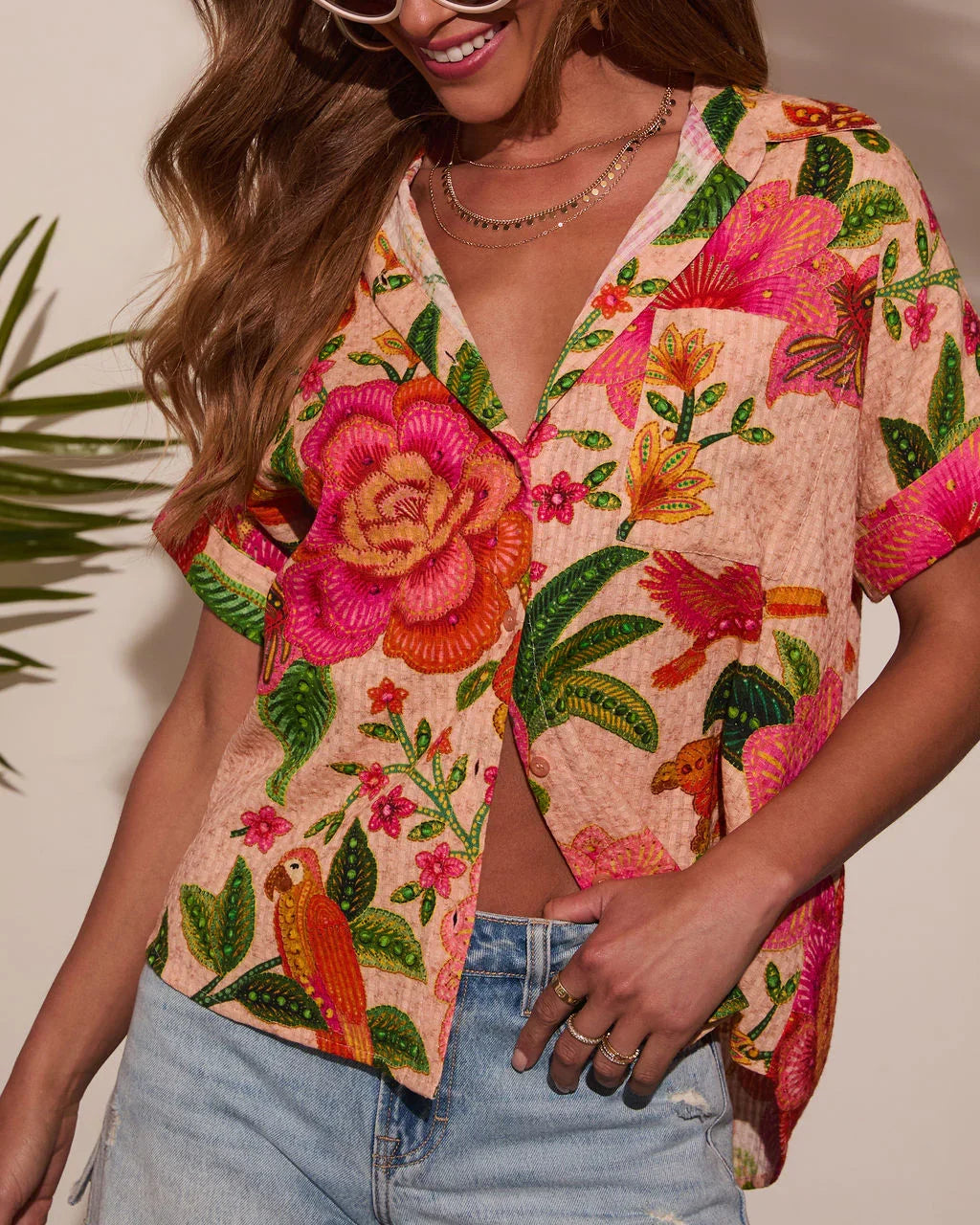 Sarenia Floral Button Down Top
