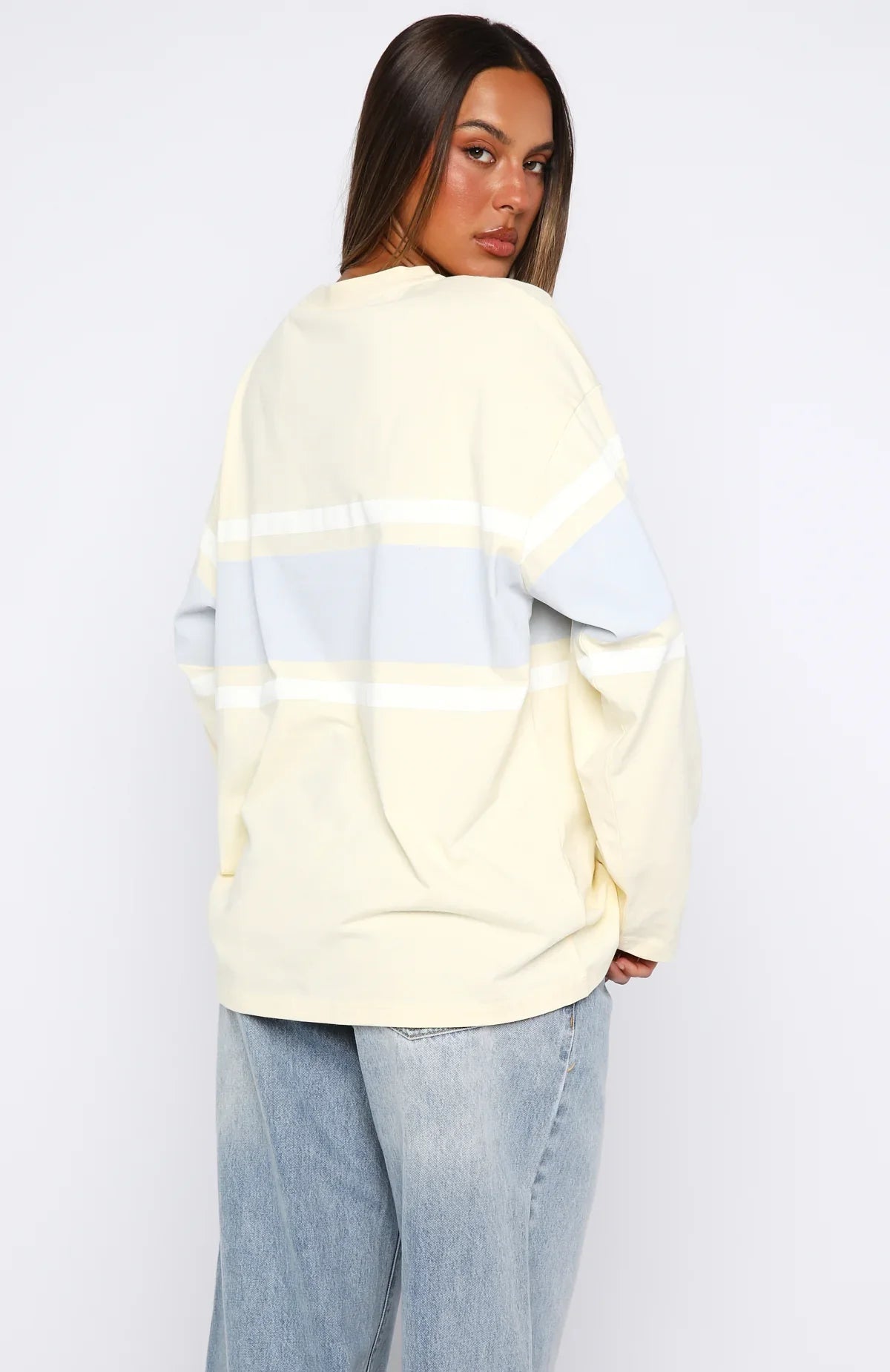 Bad Timing Oversized Long Sleeve Tee Lemon