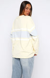 Bad Timing Oversized Long Sleeve Tee Lemon