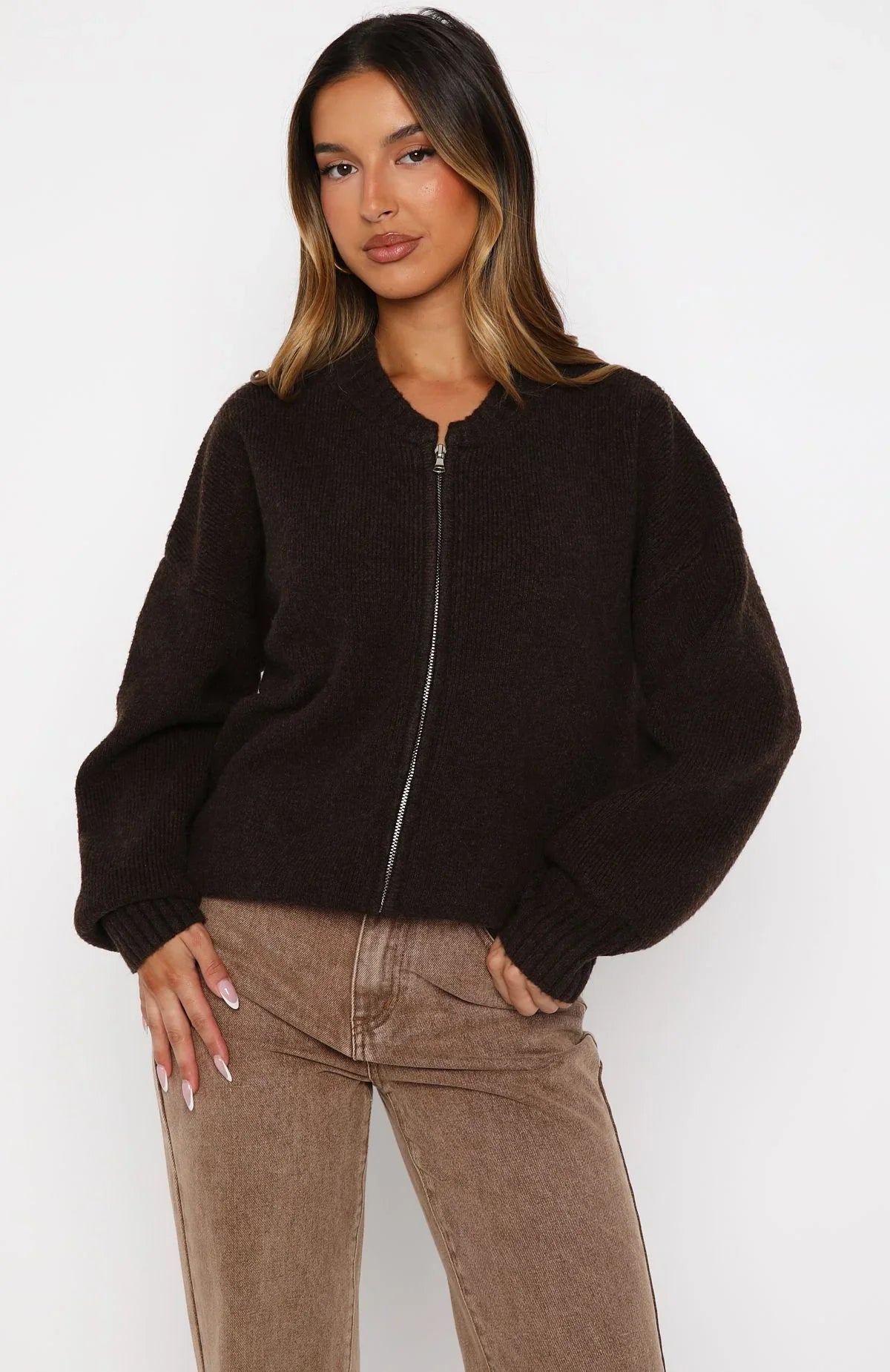 Unbreakable Bond Knit Jacket Chocolate