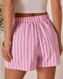 Florine Striped Drawstring Shorts