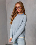 Simple Things Contrast Trim Sweater