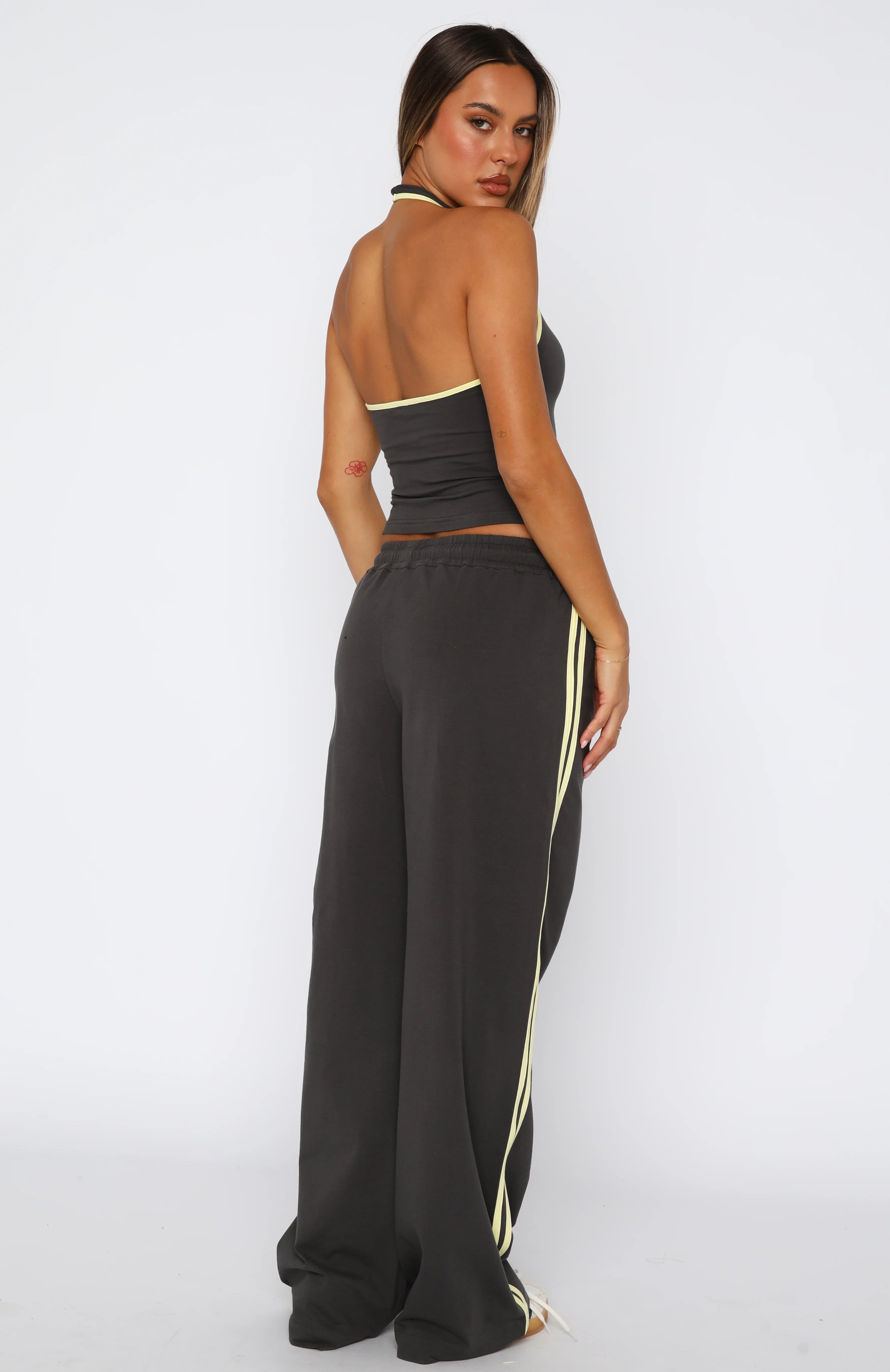 Star Of The Night Track Pants Charcoal