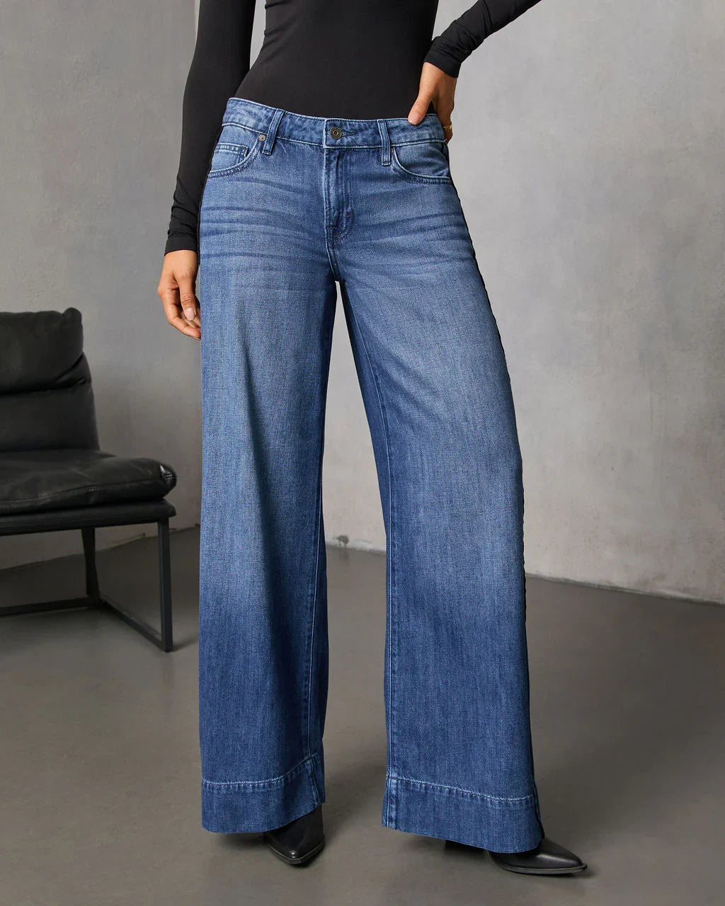 Senisa Rigid Wide Leg Jeans