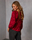 Cool Bloom Floral Jacquard Blouse