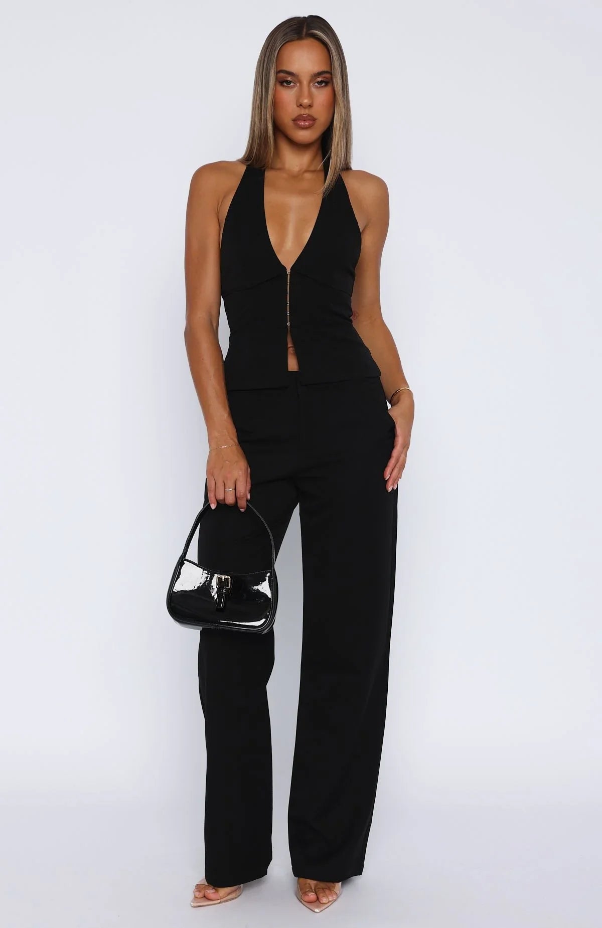 Only Acting Pants Black